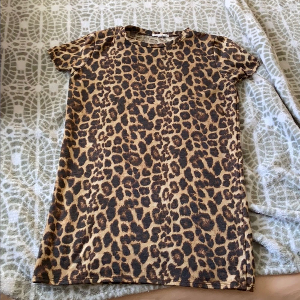 Cheetah print TSHIRT Dress
